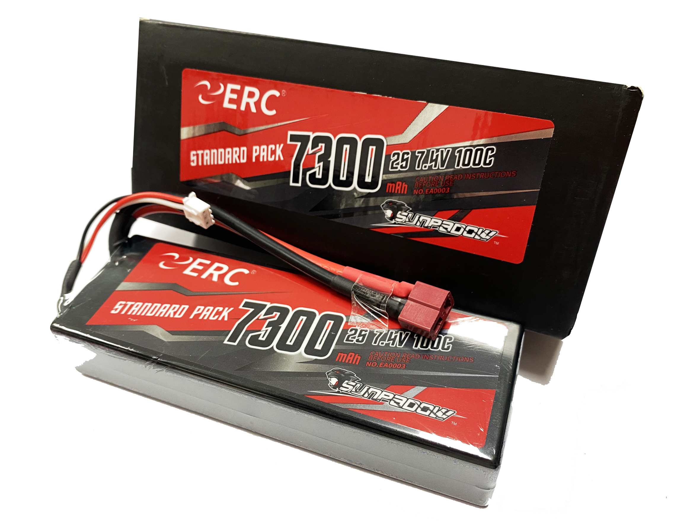 2S 7300mAh 100C Sunpadow Sunpadow 7300 mAh 2S 7.4 100C (ปลั๊กดีน)