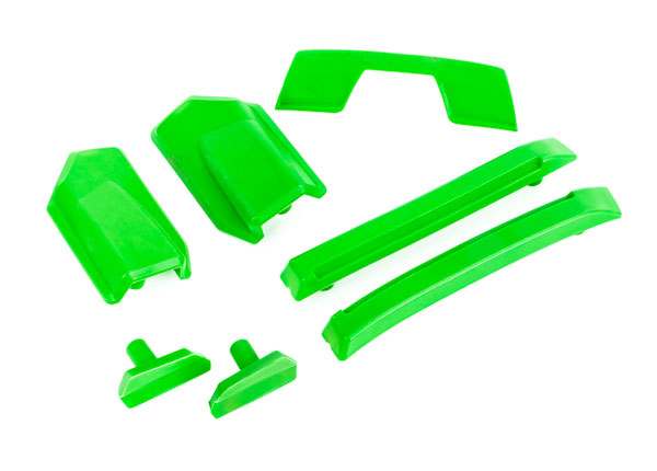 9510G Body reinforcement set, green/ skid pads (roof) (fits #9511 body)