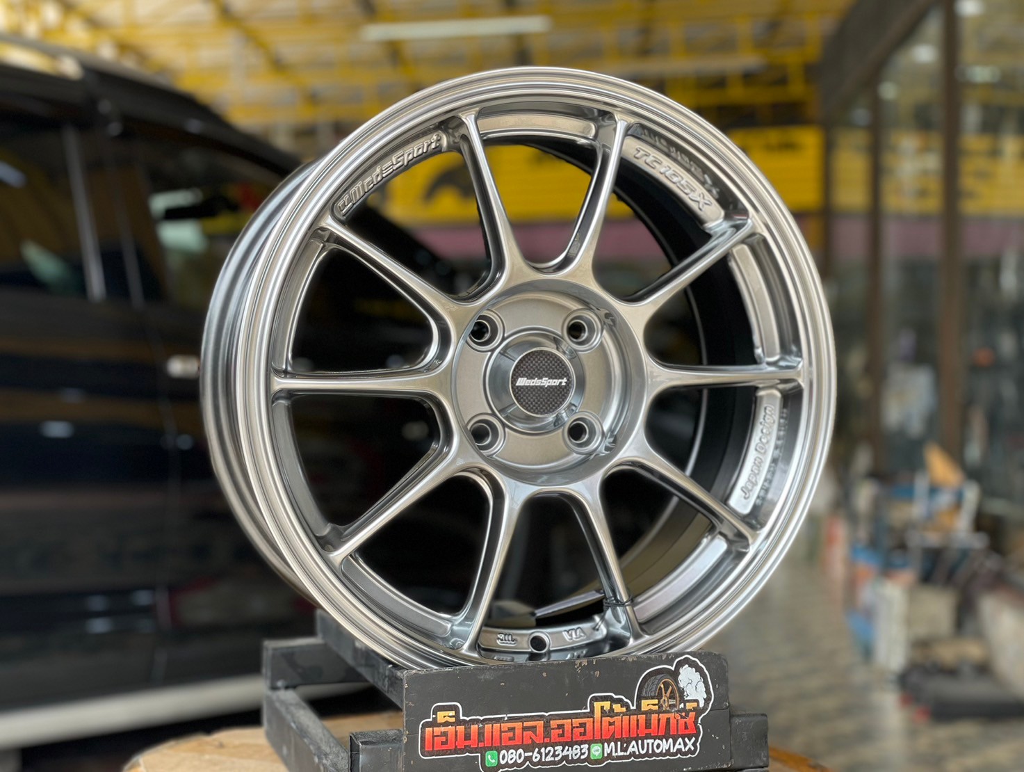 ล้อแม็กซ์ใหม่ขอบ15 #TC105X ล้อไทย Brightwheel BW-59 15x7 ET35 4x100 สีเทากัน