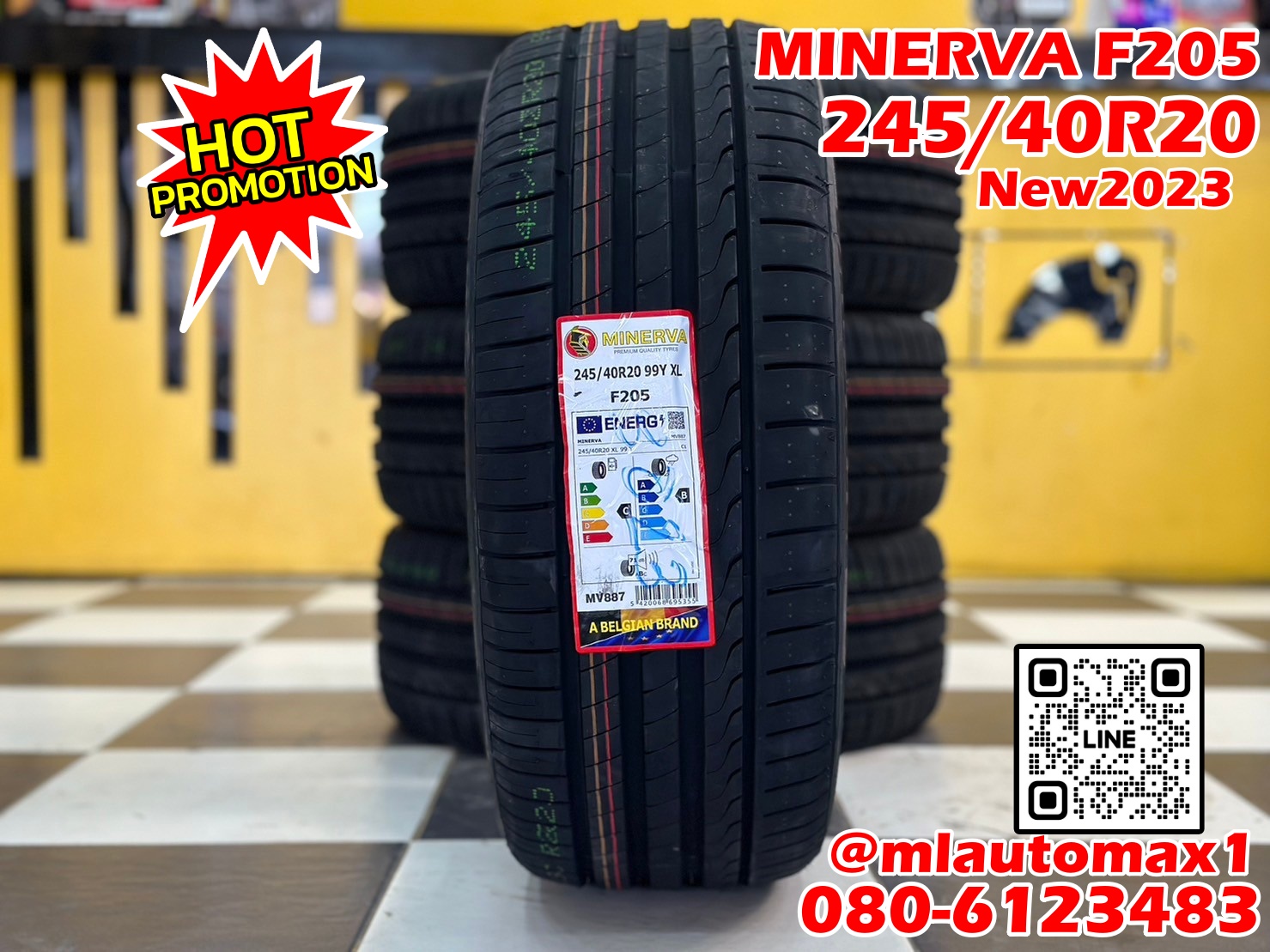 #ยางใหม่ #ยางสปอร์ตพรีเมี่ยม #Minerva_F205 #245/40R20 ยางใหม่ปี2023