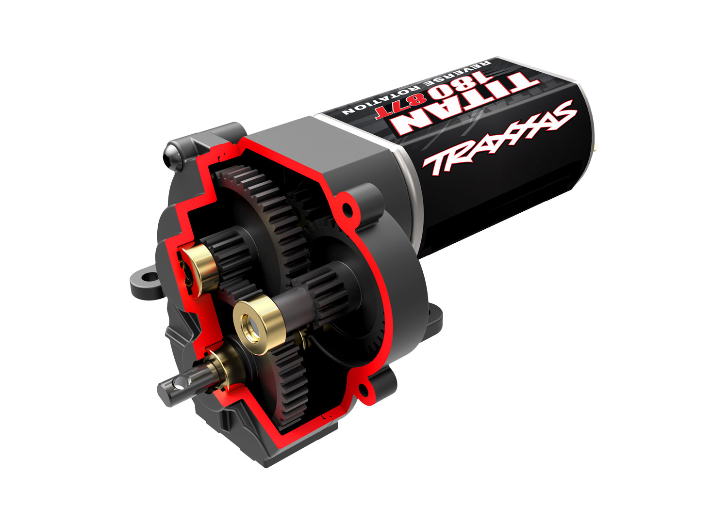 9791R Transmission, complete (low range (crawl) gearing) (40.3:1 reduction ratio) (includes TitanÂ® 87T motor)