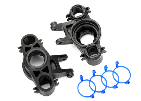8635 Axle carriers, left & right (1 each) (use with 8x16mm & 17x26mm ball bearings)/ dust boot retainers (4)