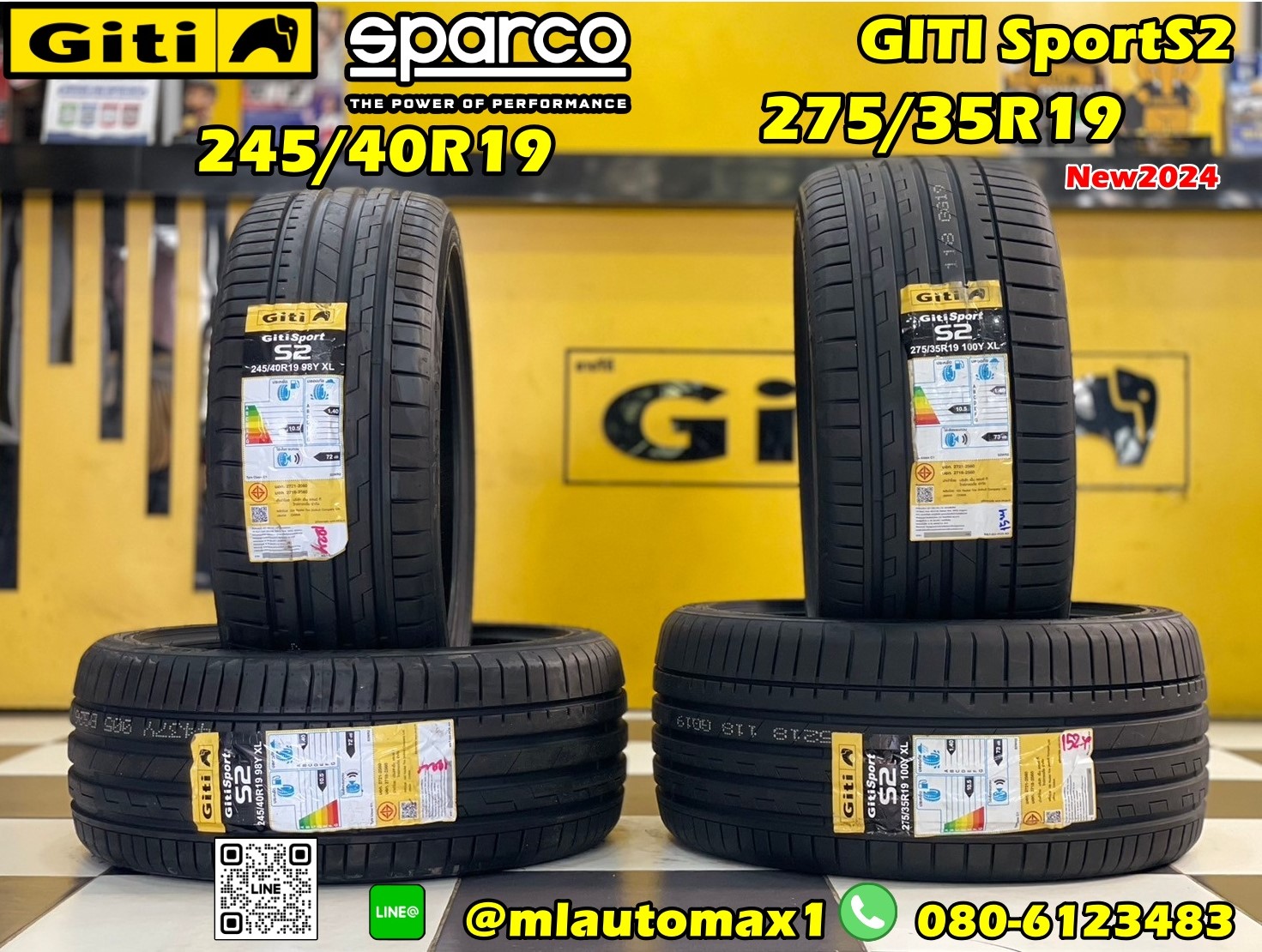 🔥🔥#GITI SPORT S2 245/40R19 ยางใหม่ปี2024🔥🔥 🔥🔥#GITI SPORT S2 275/35R19 ยางใหม่ปี2024🔥🔥