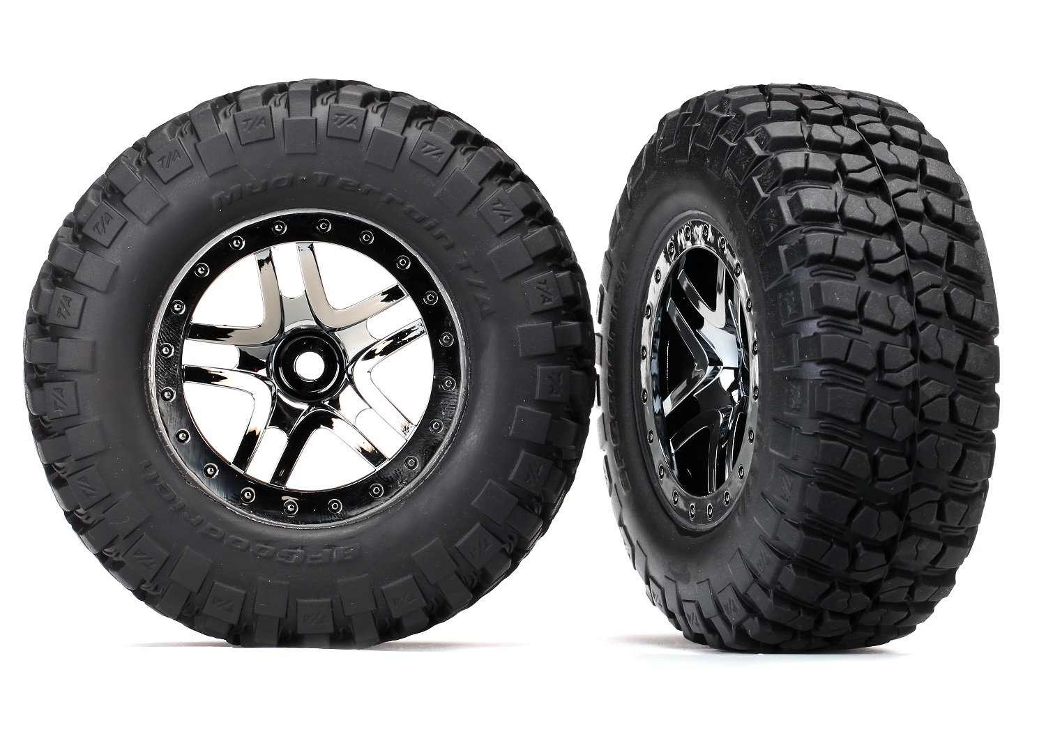 6873T SCT Black Chrome Wheels w/ BFG S1 Tires (2)