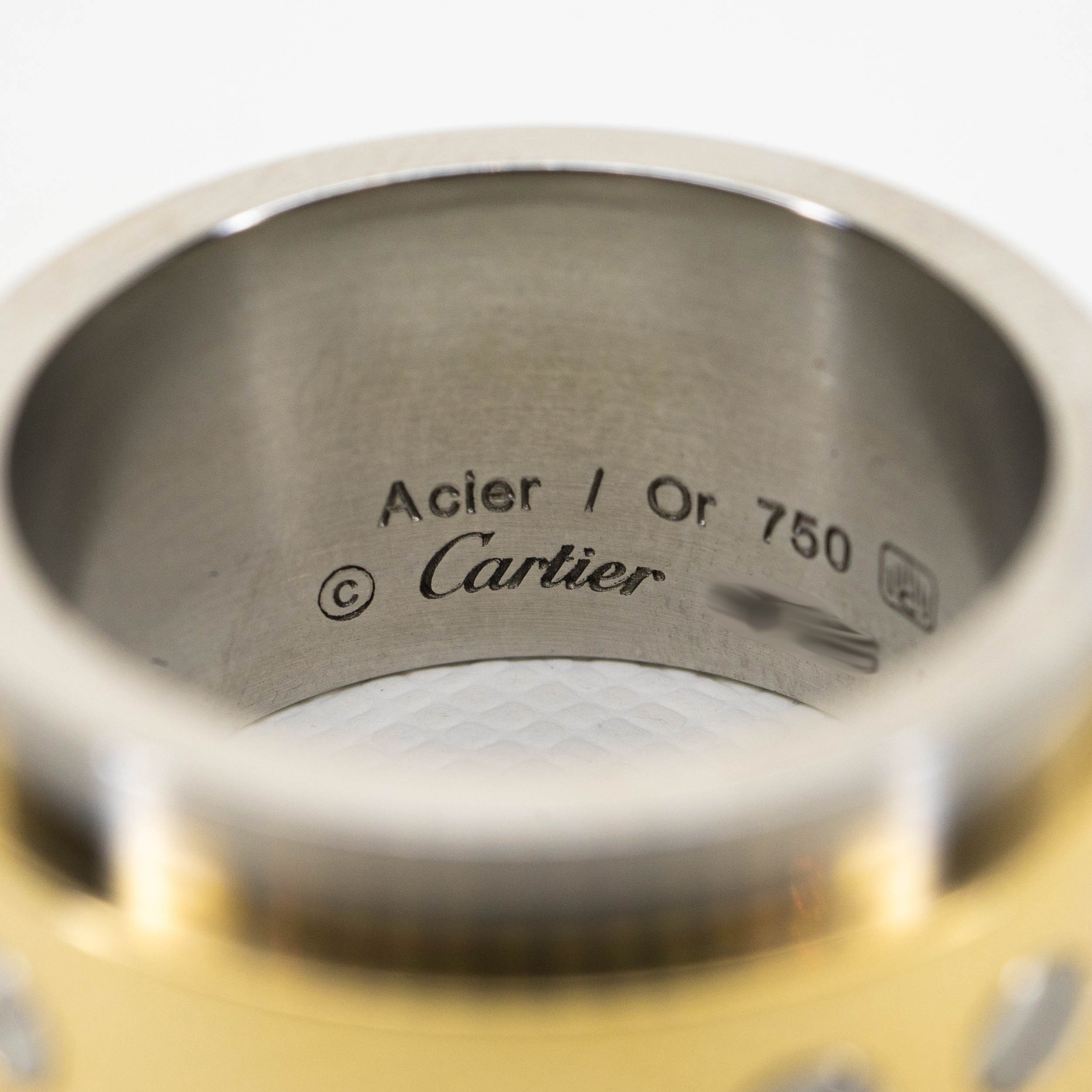 แหวน Cartier Santos Steel + 18K Yellow Gold ไซส์ 57# (Used)