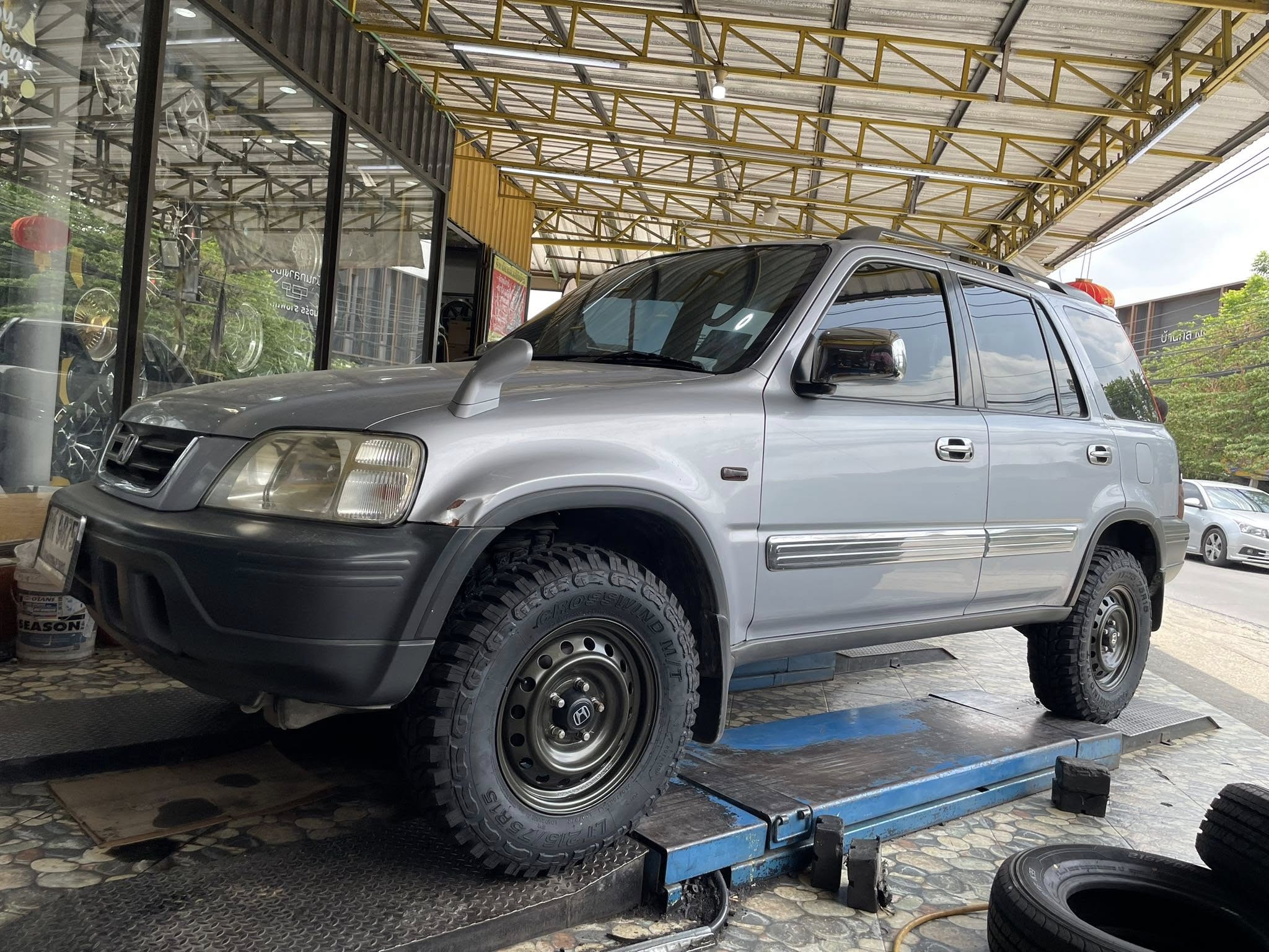 #HONDA_CRV 🚘เปลี่ยนยาง 🛞🐘#LINGLONG_MT_215/75R15 ❤️ 🛞 #ยางMTยางสายลุยคุณภาพดี