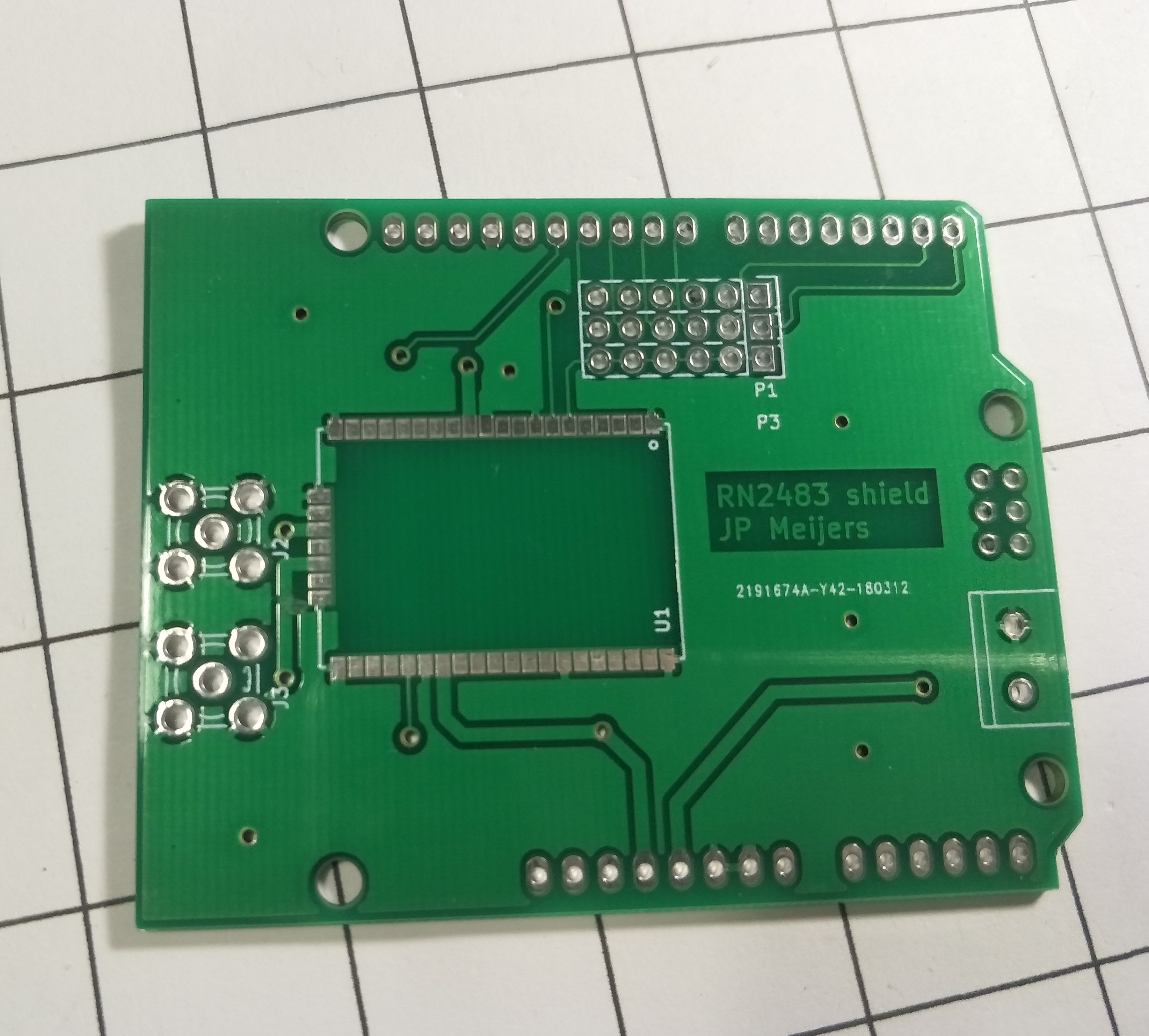 PCB RN2483/RN2903 UNO R3 Shield