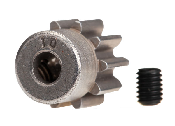 6746 Gear, 10-T pinion (32-p) (steel) (fits 3mm shaft)/ set screw