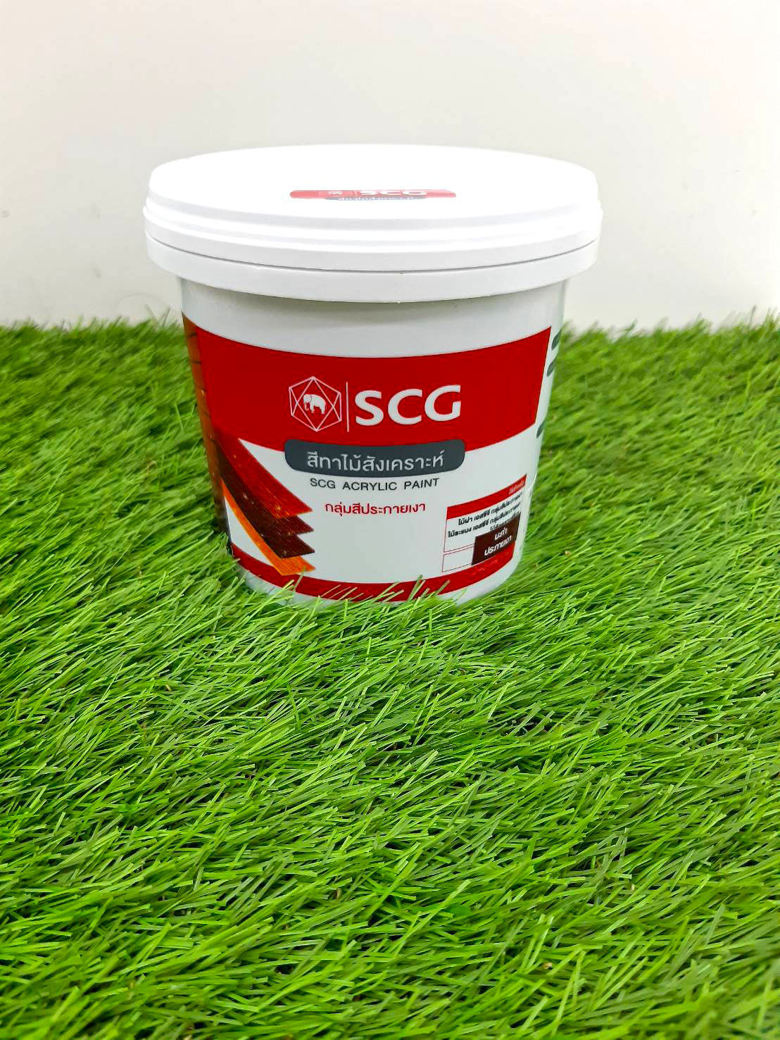 SCG สีทาไม้สังเคราะห์ กลุ่มสีประกายเงา สีมะค่าประกายเงา น้ำหนัก 1 กก.