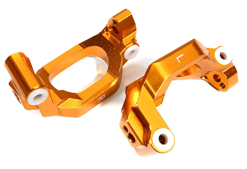 INT-C29371ORANGE Billet Machined Caster Blocks for Traxxas 1/10 Maxx Truck 4S