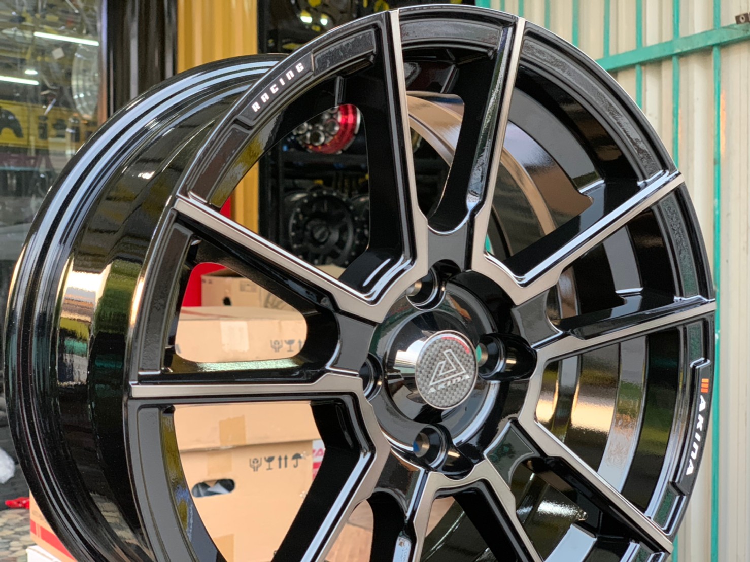 SSW #Model 363 ขอบ15 กว้าง7 4รู100 ออฟ38 สีดำกันหน้าก้านกลึงขอบเงาสีชา