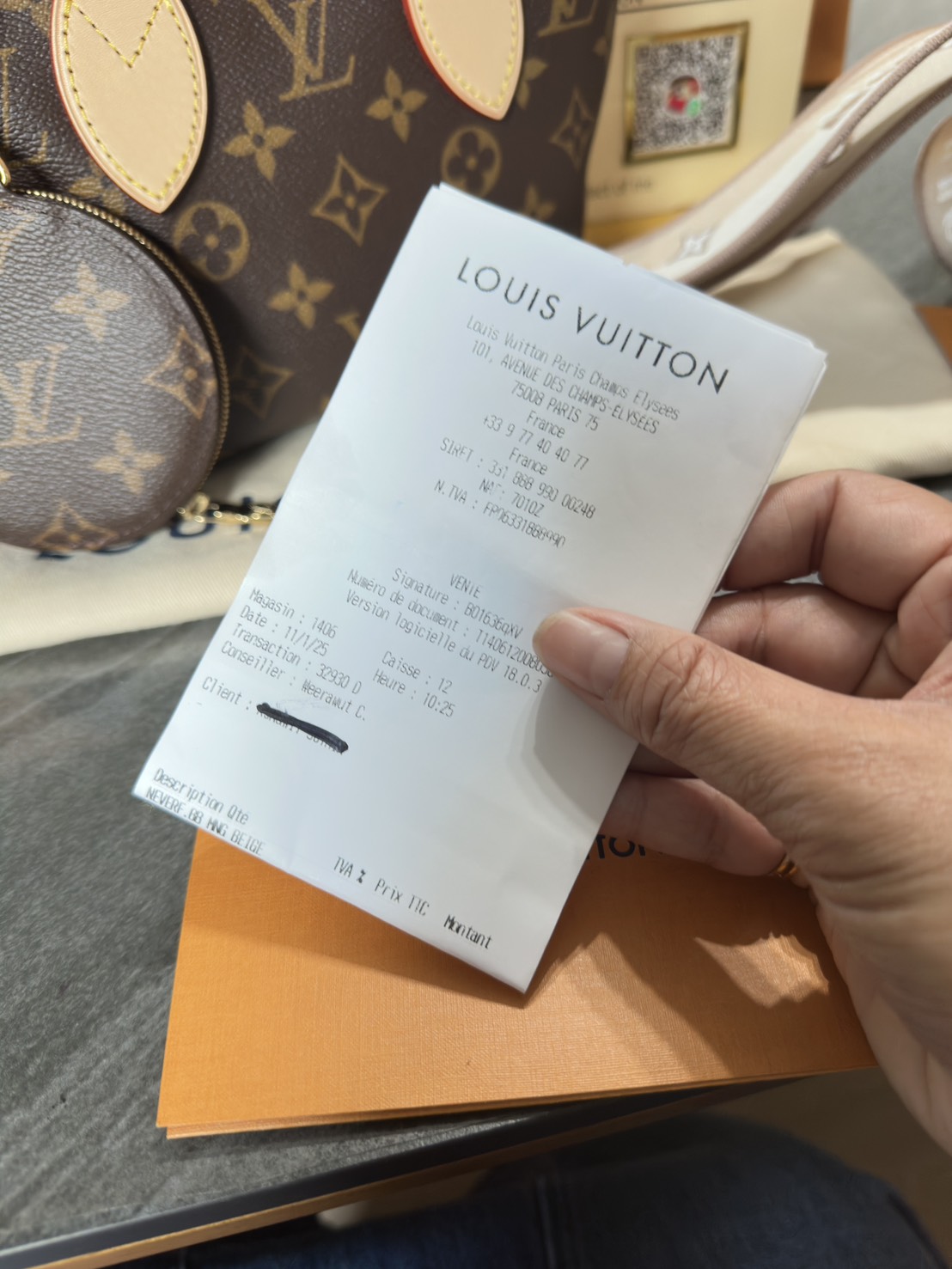 LV Neverfull BB มือสอง