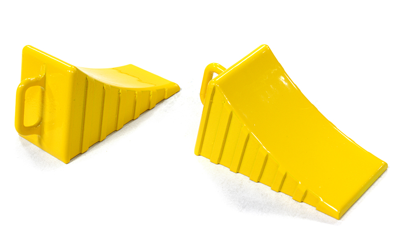 INT-C26408YELLOW Realistic Scale Model Wheel Chock (2) 1/10 Size