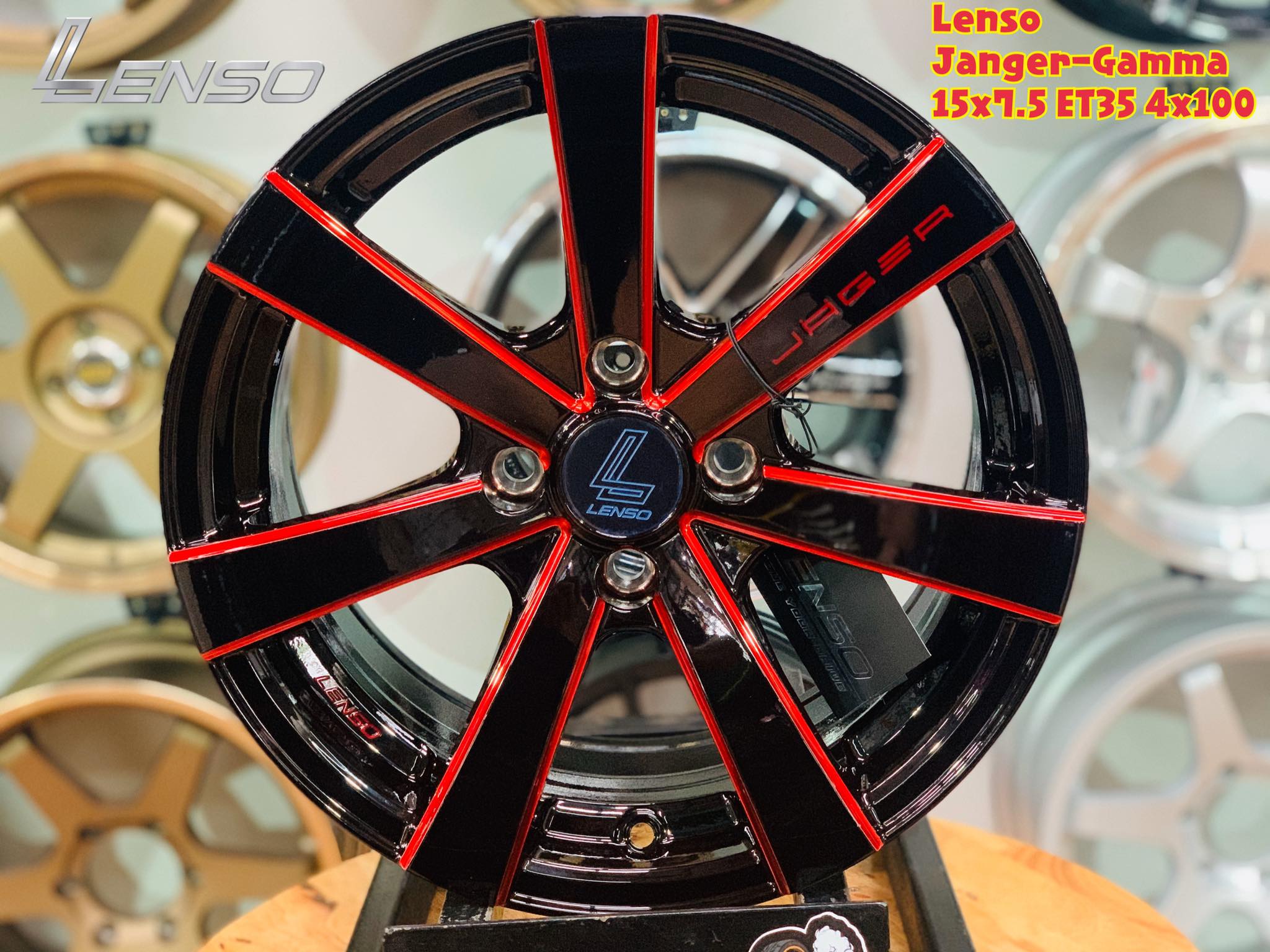 ล้อแม็กใหม่ขอบ15 Lenso Janger-Gamma กว้าง7 ออฟ35 ขนาด4รู100 สำหรับรถเก๋ง