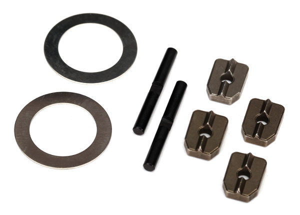 7783X Spider gear shaft (2)/ spacers (4)/16x23.5x.5 stainless washer (2) (for #7781X aluminum differential carrier)