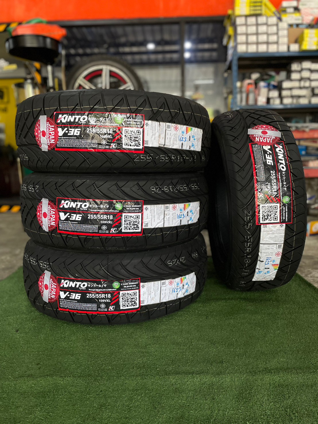 KINTO V36 255/50R18 ยางใหม่ปี2023 (โปรโมชั่น)