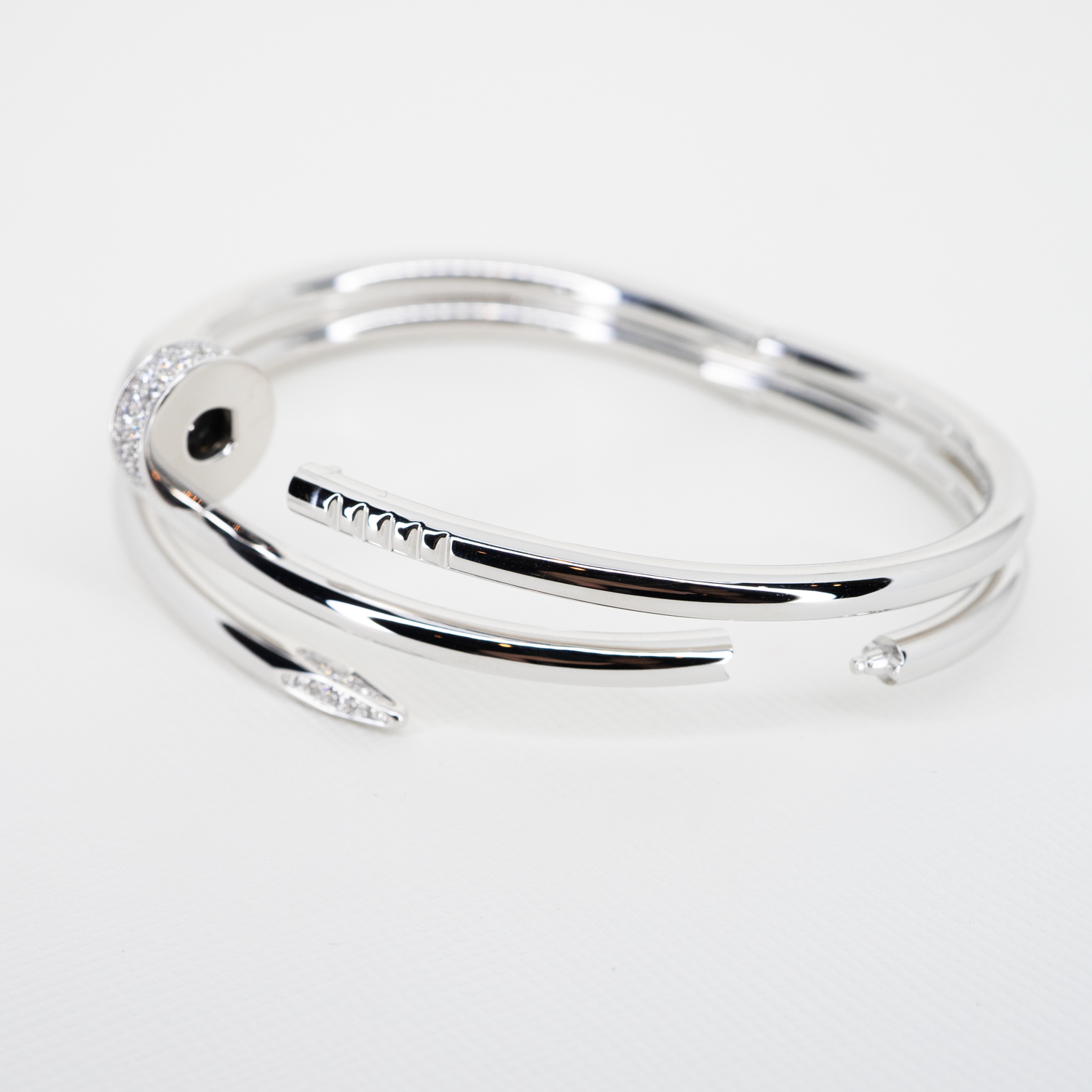 **Sold**กำไล Cartier Juste Un Clou Double Bracelet, Pave ทองขาว18K ไซส์16 (Used) +กล่องและการ์ด2021Shopไทย