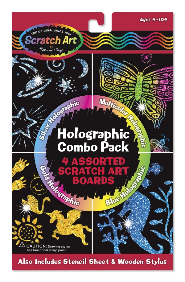 JBM156-5806 Scratch Art Set - Holographic Combo