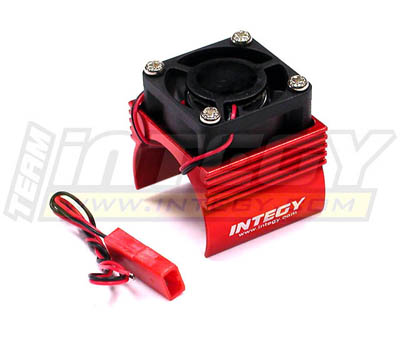INT-C23141RED Super Brushless Motor Heatsink+Cooling Fan 1/16 Traxxas Erevo, Slash, Summit, Rally