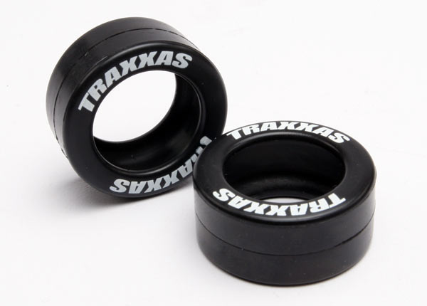 5185 Tires, rubber (2) (fits Traxxas wheelie bar wheels)