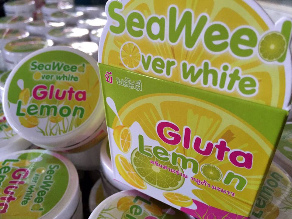 Seaweed overwhite gluta lemon มาส์กผิวบำรุงผิวขาว