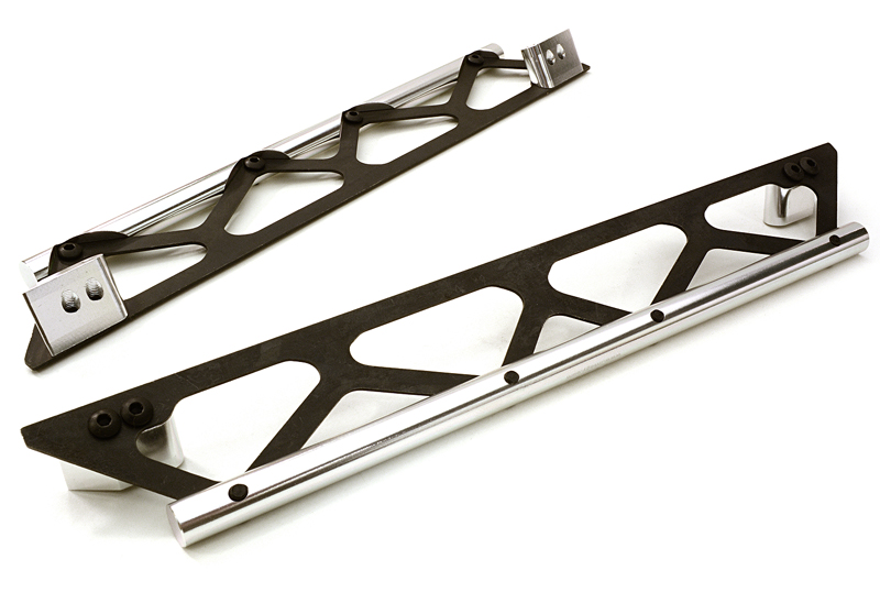 INT-C26834SILVER Machined Side Protection Nerf Bars for Traxxas X-Maxx 4X4