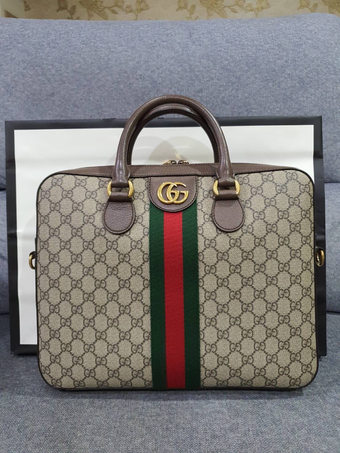 กระเป๋าใส่เอกสารแบรนด์Gucci Ophidia GG Briefcase
