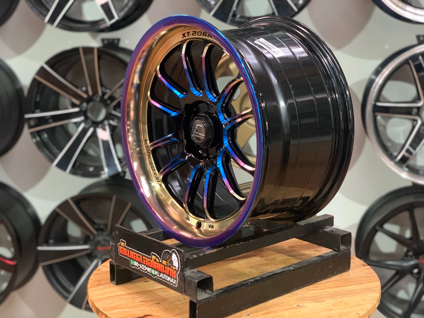 ล้อแม็กใหม่ขอบ15 Cosmis XT206R กว้าง8 4รู100 ออฟ30 CB67.1 สีไทเทเนียม