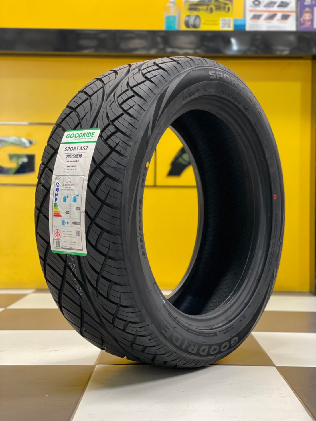 ยางใหม่ยางไทย สปอร์ตนุ่มหนึบ GOODRIDE AS2 235/50R18 เทรดเวย์280 ยางใหม่ปี2022
