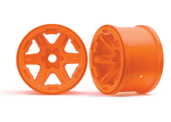 8671A Wheels, 3.8" (orange) (2) (17mm splined)