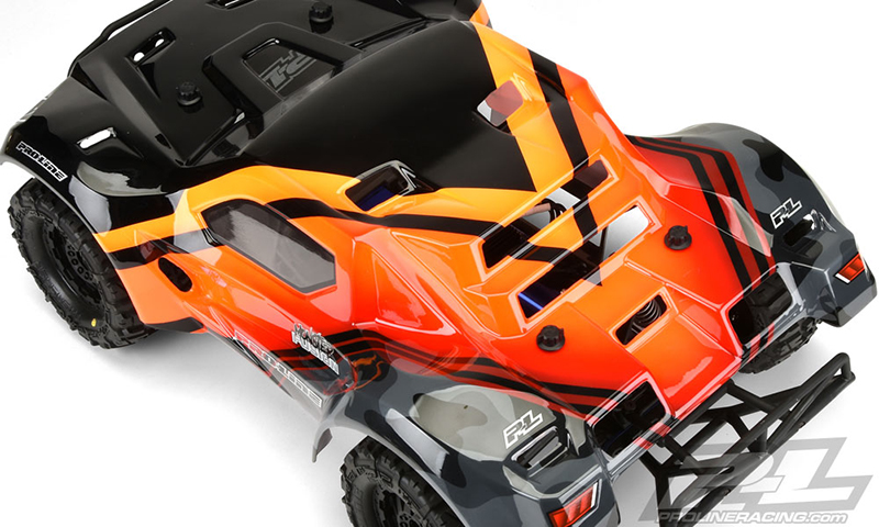 PRO-3498-17 1/10 Pre-Cut Monster Fusion Clear Body: Short Course (ใส่ได้กับ Slash2WD, Slash4X4 ต้องเปลี่ยนเสาบอดี้)