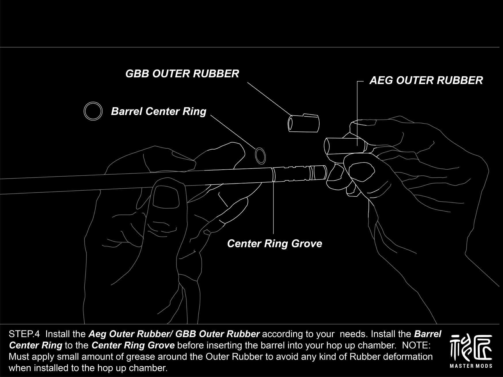 MX-010 Master Mods AEG R-Hop Chamber Rubber