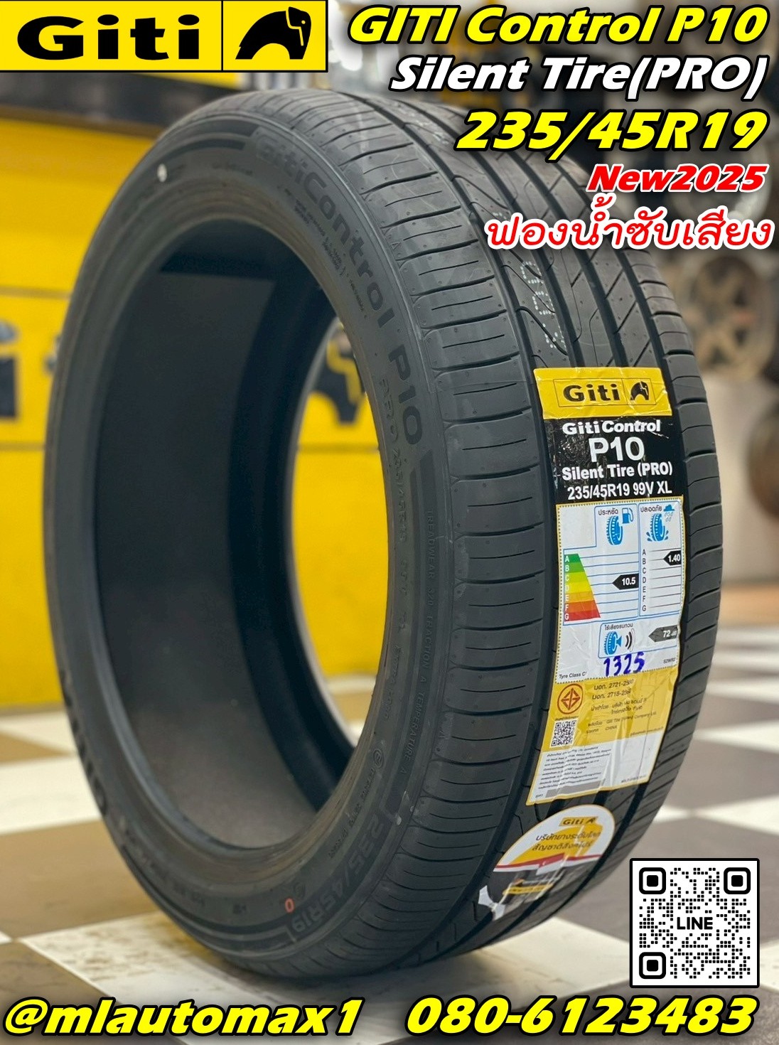 #Giti #ControlP10 235/45R19 #Silent Tire (PRO) ยางใหม่ปี2025 #ยางเทคโนโลยีฟองน้ำ