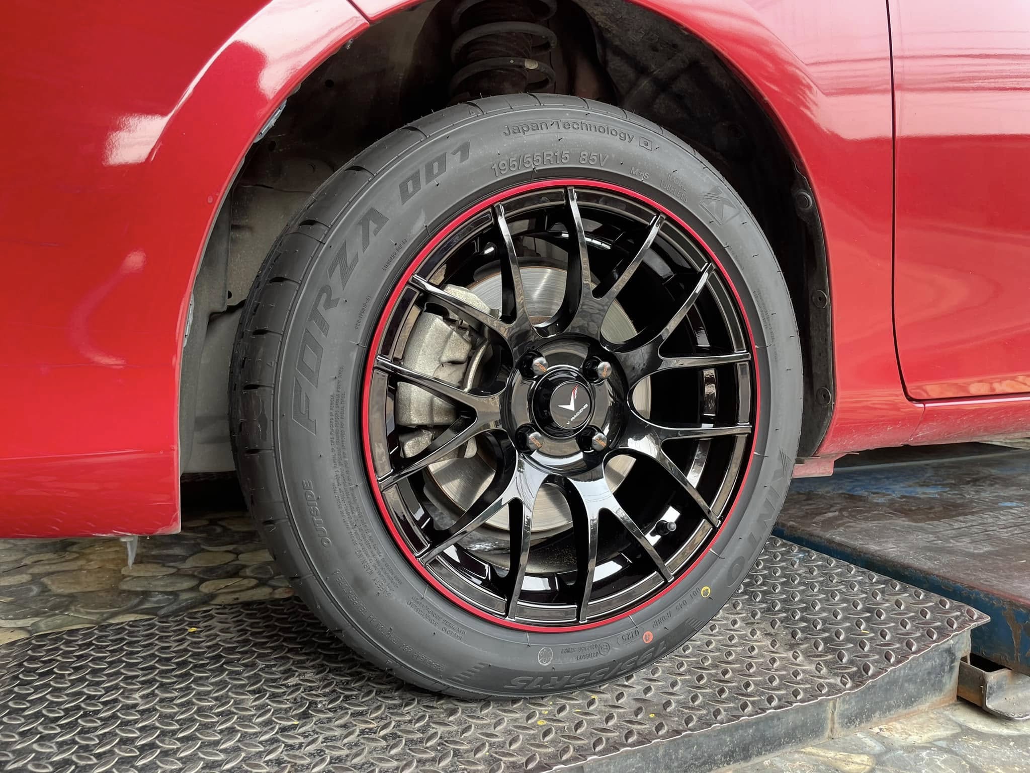#TOYOTA_VIOS🚘❤️💫 🛞🐘#KINTO #FORZA001 195/55R15 ❤️ 🛞 #V_RACING_HR220 15X7 ET35 4X100