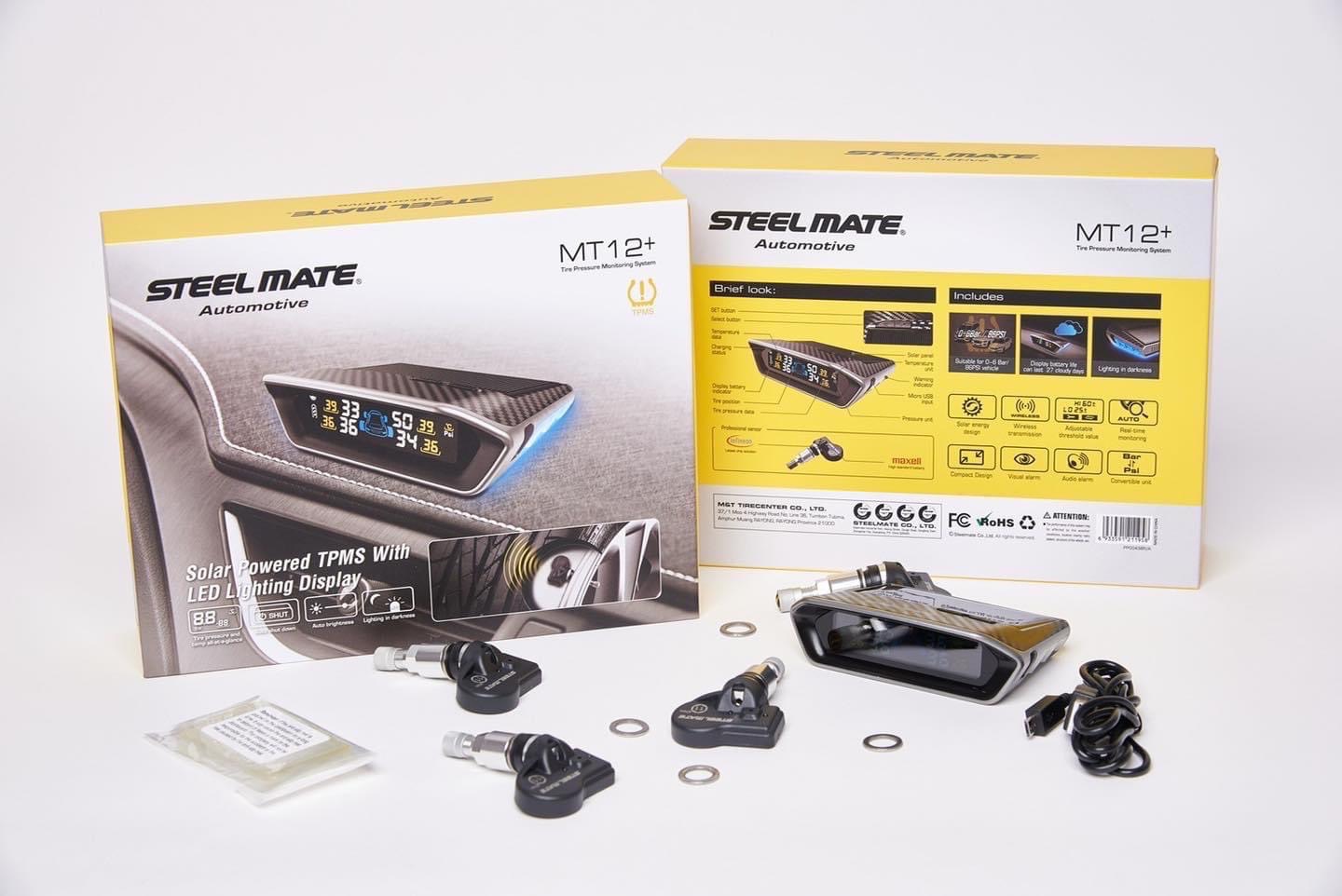 อุปกรณ์ตรวจวัดแรงดันลมยาง Steelmate MT12+