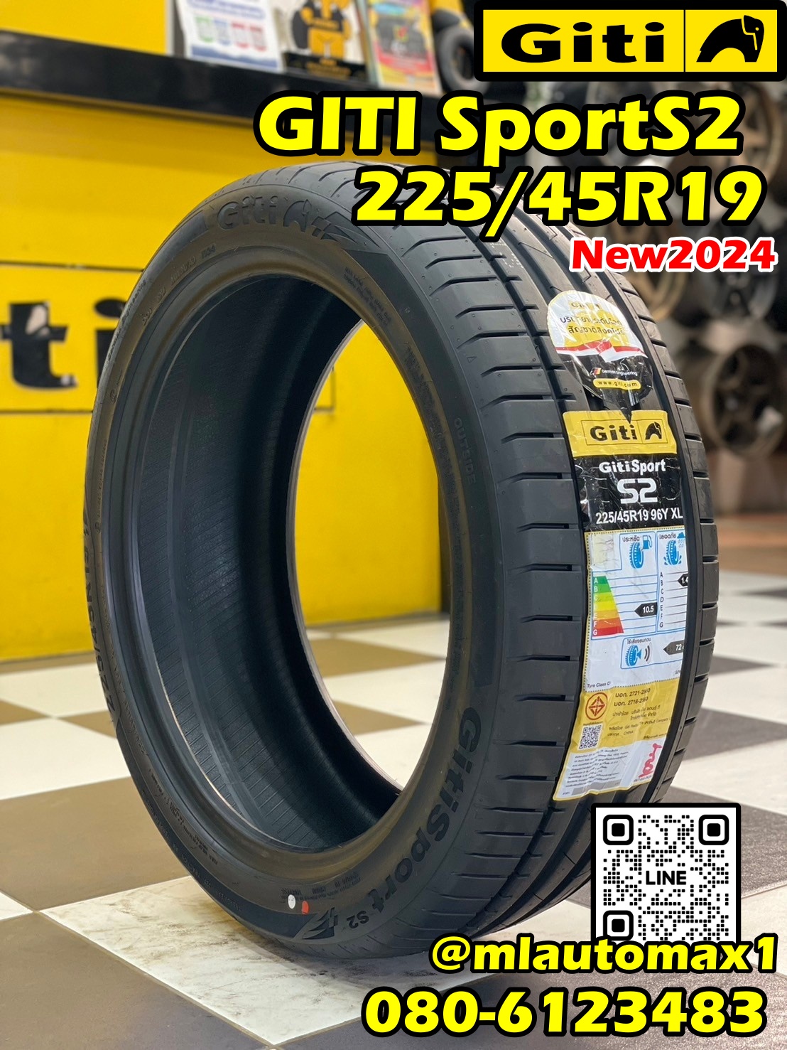 GITI SPORT S2 225/45R19 ยางใหม่ปี2024