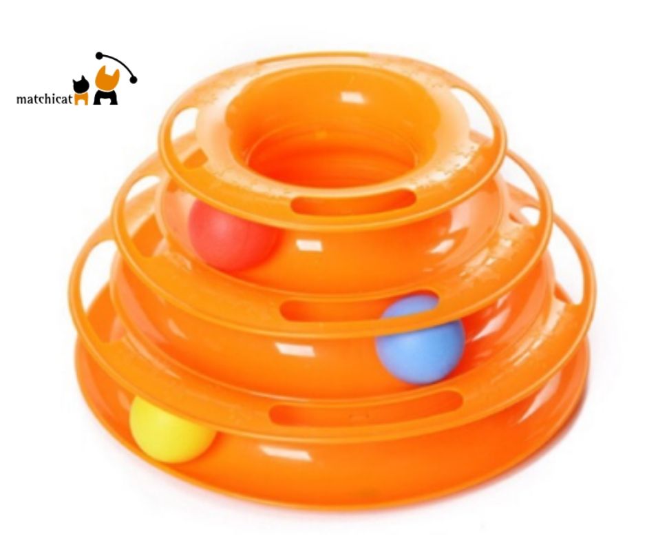 รางบอลของเล่นแมว 3 ชั้น