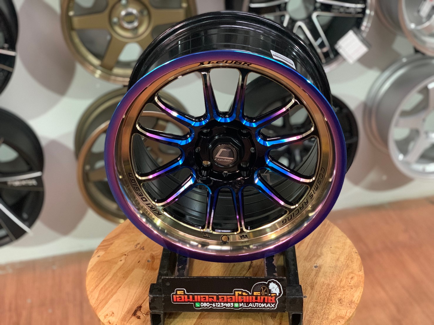 ล้อแม็กใหม่ขอบ15 Cosmis XT206R กว้าง8 4รู100 ออฟ30 CB67.1 สีไทเทเนียม