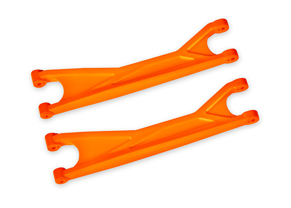7892T Suspension arms, upper, orange (left or right, front or rear) (2) (for use with #7895 X-Maxx® WideMaxx® suspension kit)