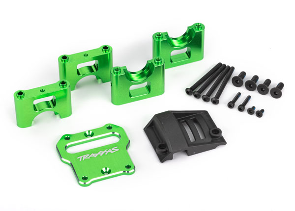 9584G Mount, center differential carrier, 6061-T6 aluminum (green-anodized)