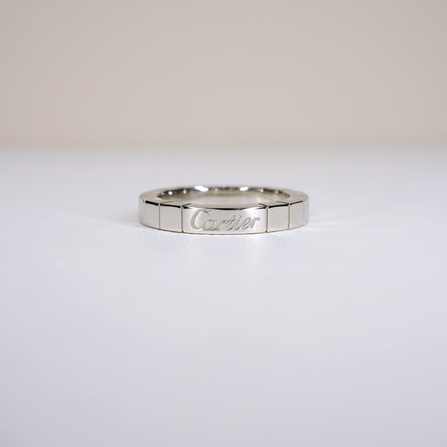 แหวน Cartier Lanieres ทองคำขาว 18K ไซส์48# +การ์ด (Used) (wg)