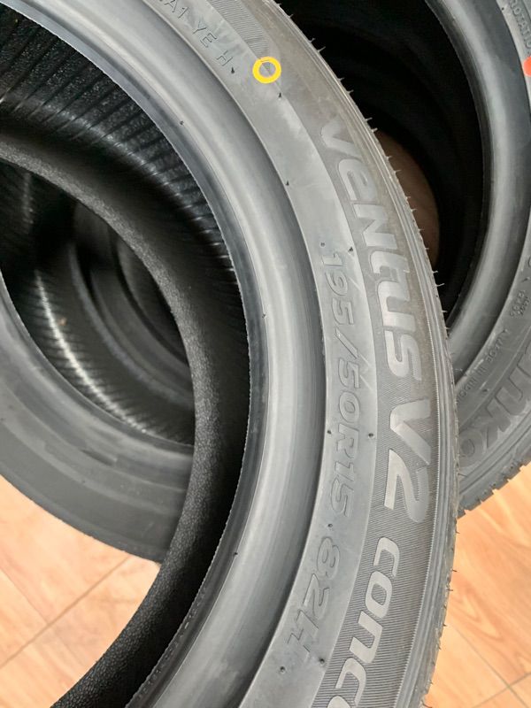 Hankook V12 195/50R15 ยางใหม่ลายสปอร์ต สมรรถนะสูง นุ่มเงียบ พร้อมติตดั้งฟรี