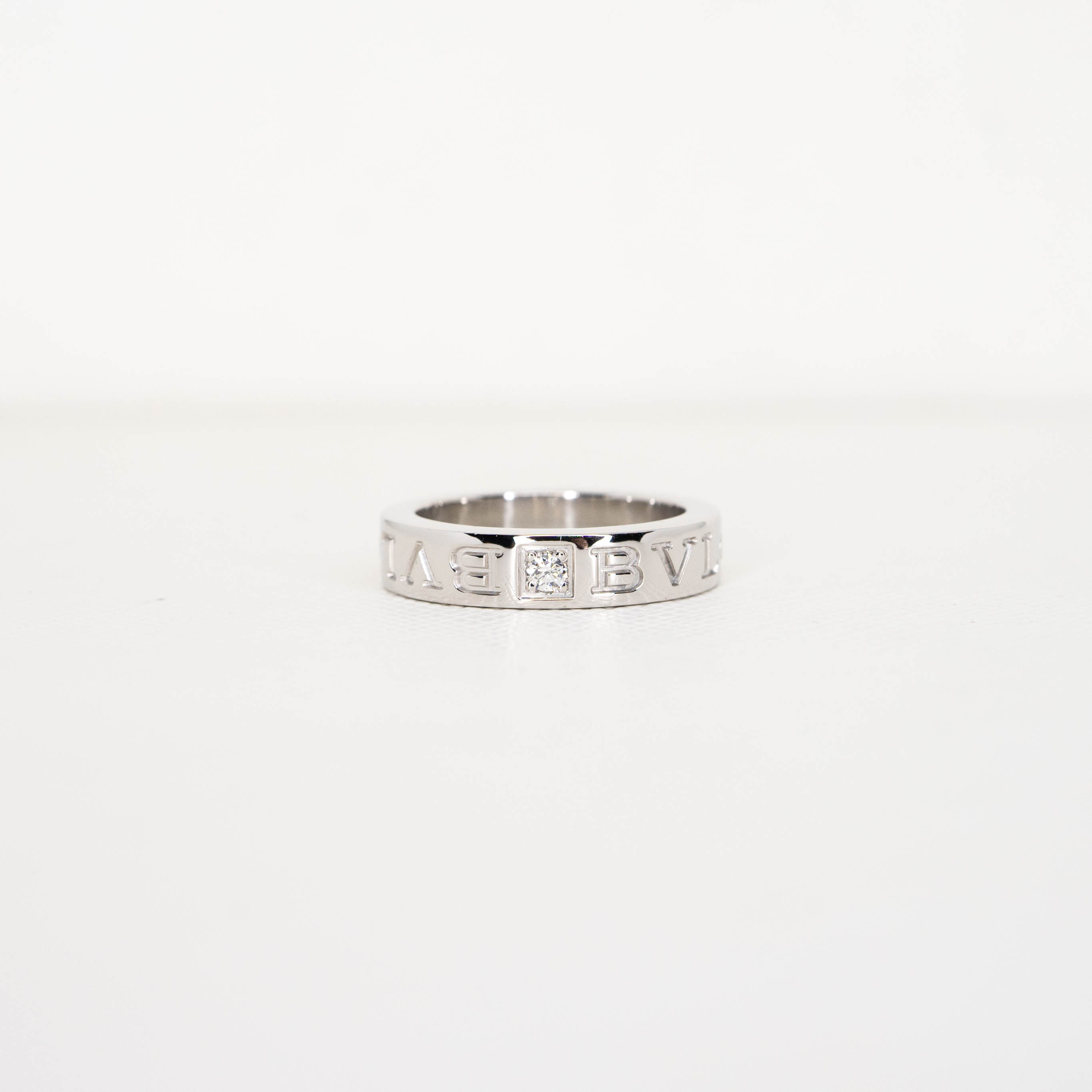 แหวน Bvlgari Bvlgari Ring with Diamond ทองขาว18K ไซส์ 46# (Used)