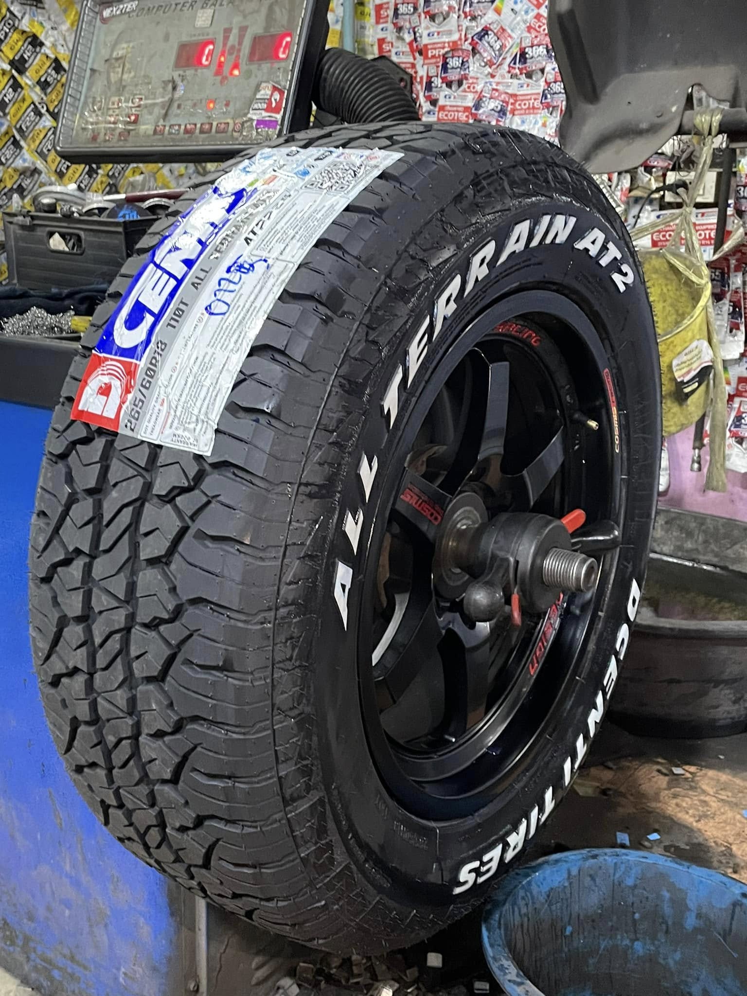 🚘 #TOYOTA_FORTUNER🛞 #D-CENTI #AT2 265/60R18👍🔥 ยางAllTerrian หล่อดุดัน #CosmisRecingWheels_XT006RR_18X8.5 ET30 6X139.7 BLK-(R)Z /M5