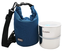 1140430 ชุดกล่องข้าว 12x2 ซม. แอร์ไทด์ II ฝาสีขาว ตราหัวม้าลาย พร้อมกระเป๋า