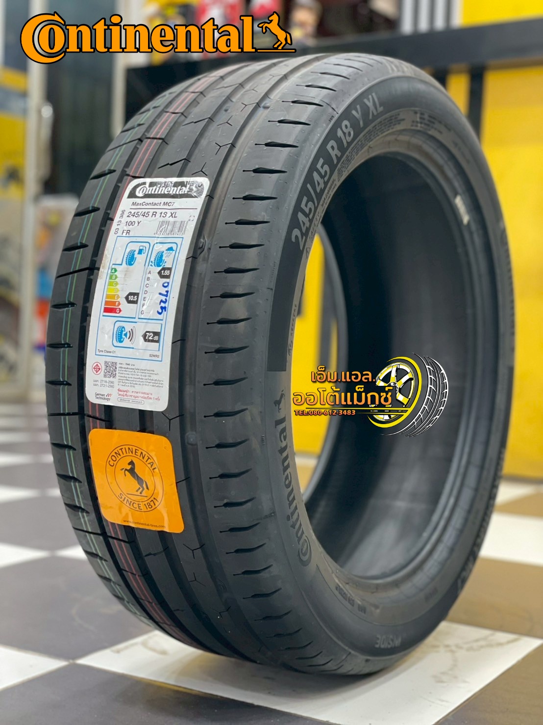 Continental MaxContact MC7 ขนาด 245/45R18 ยางใหม่2025