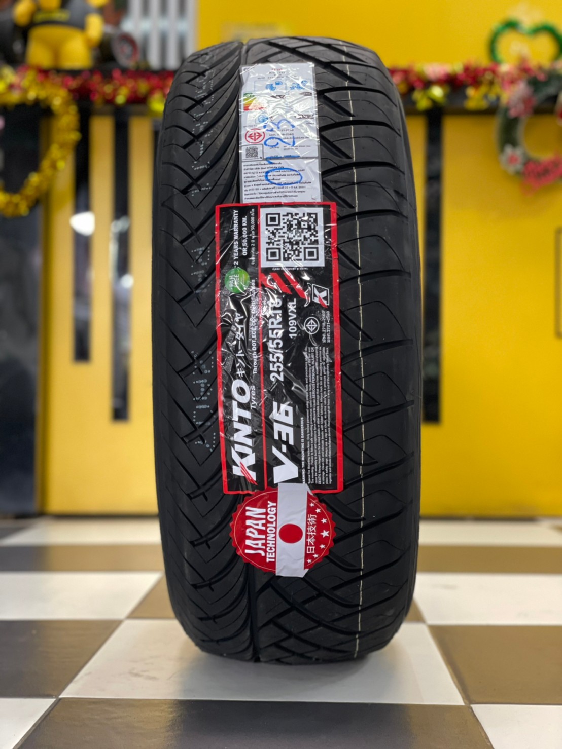KINTO V36 255/50R18 ยางใหม่ปี2023 (2เส้น )