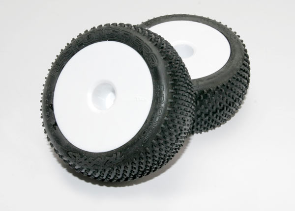 7175 [PRE-OREDER] Tires & wheels, assembled, glued (white dished 2.2" wheels, Response Pro 2.2" tires, foam inserts) (2)