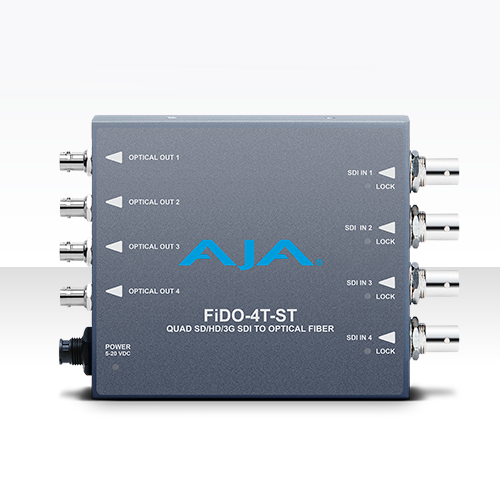 FiDO-4T-ST 4-Channel 3G-SDI to Single-Mode ST Fiber Transmitter