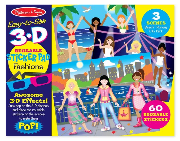 9374 3D Reusable Stickers Pad Fashion